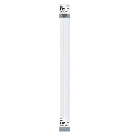 FEIT ELECTRIC Electric 40 W T12 1.4 in. D X 48 in. L Fluorescent Bulb Cool White Linear 4100 K , 2PK F40CWX/2